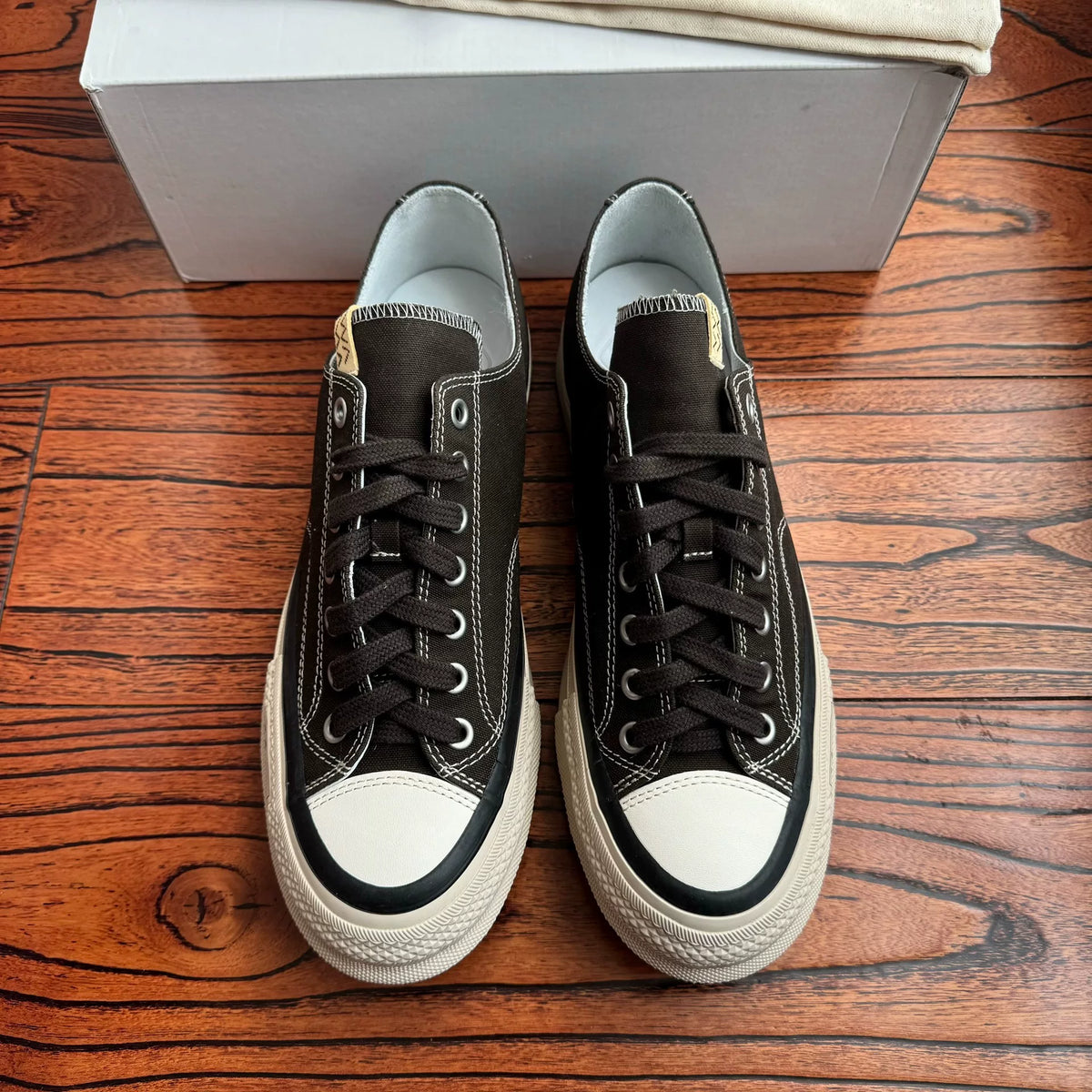 Visvim 25aw SKAGWAY LO CANVAS black thin-sole canvas shoes