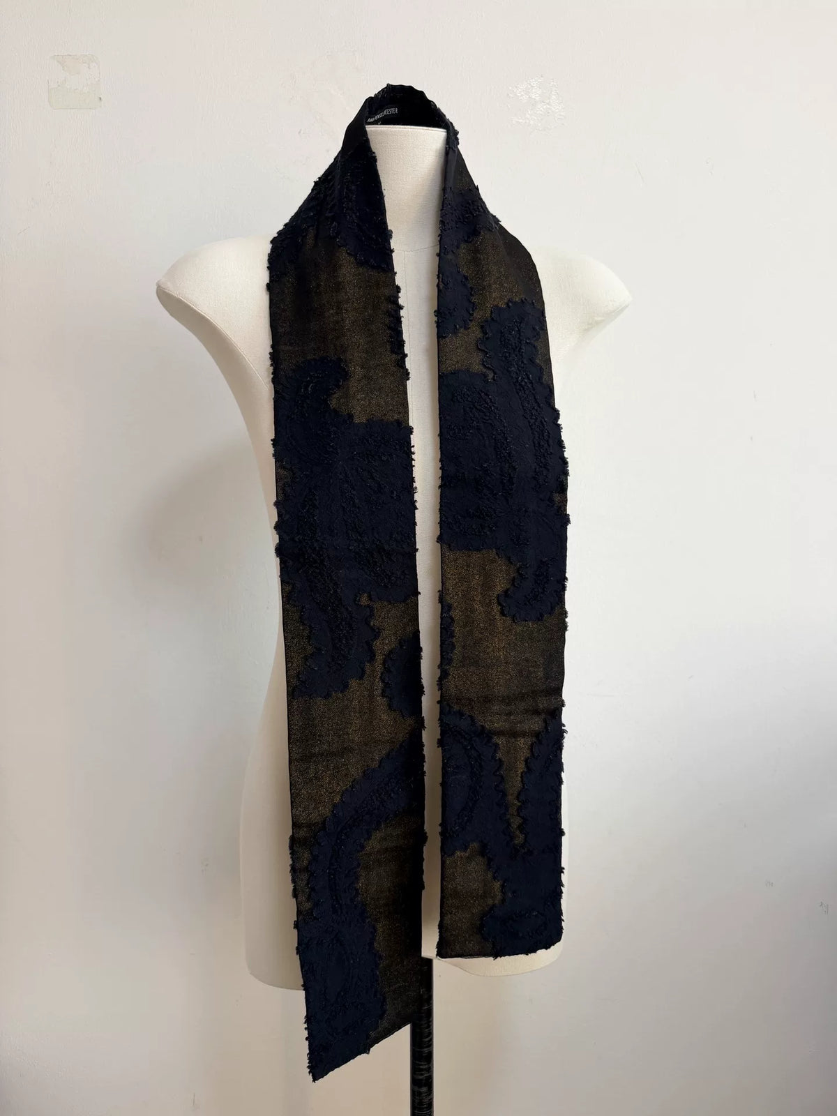 ann demeulemeester Totem Gold-Thread Scarf