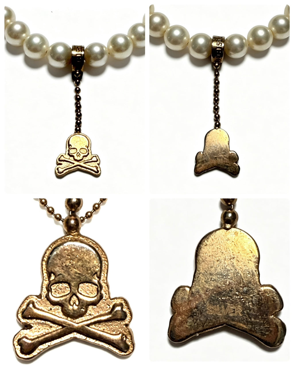 Mastermind Japan Silver Gold Skull Necklace