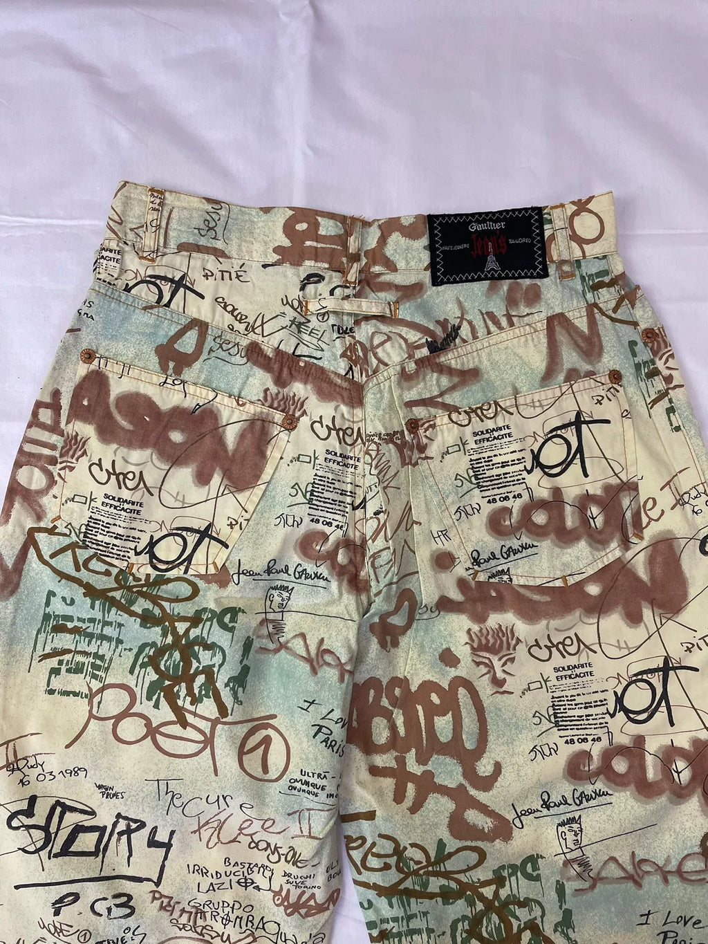 1994 Spring/Summer Jean Paul Gaultier Graffiti Print Trousers