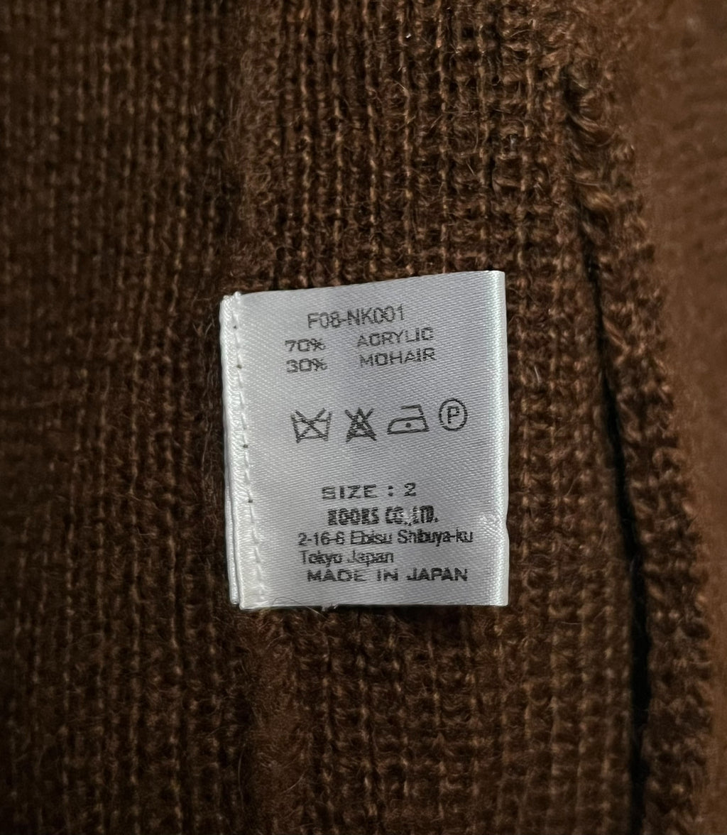 Number (N)ine 08AW River Phoenix Brown Cardigan