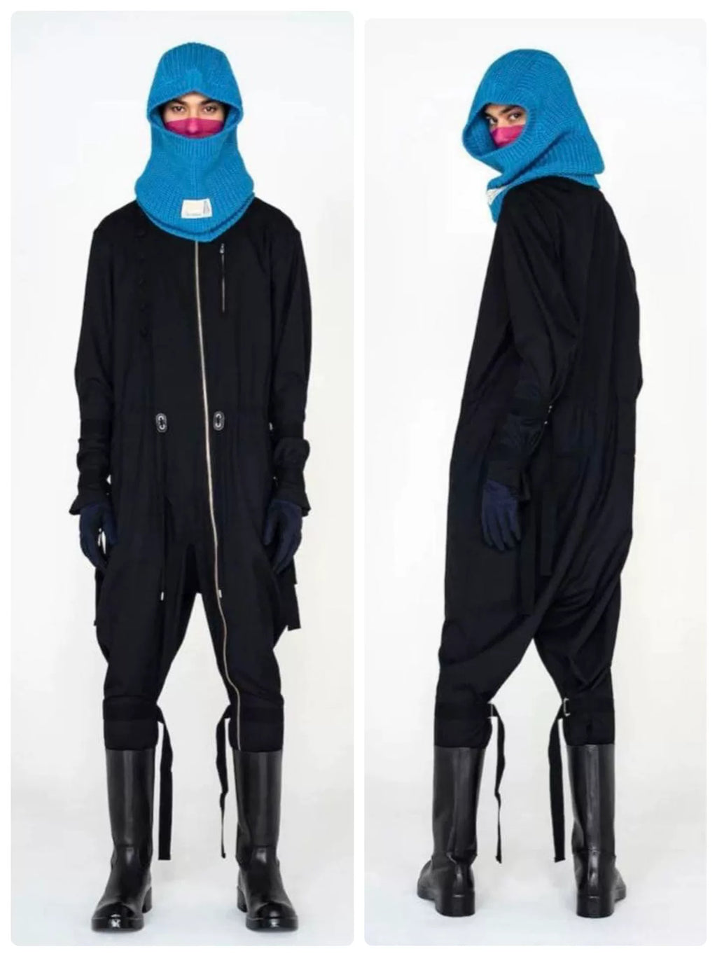 The Soloist 22FW Balaclava Blue Wool Balaclava