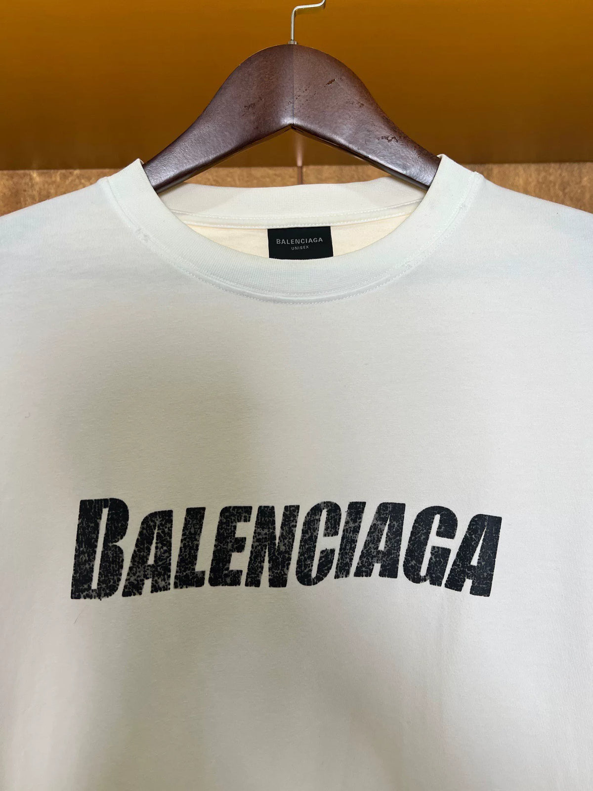Balenciaga Slogan Short Sleeve Top