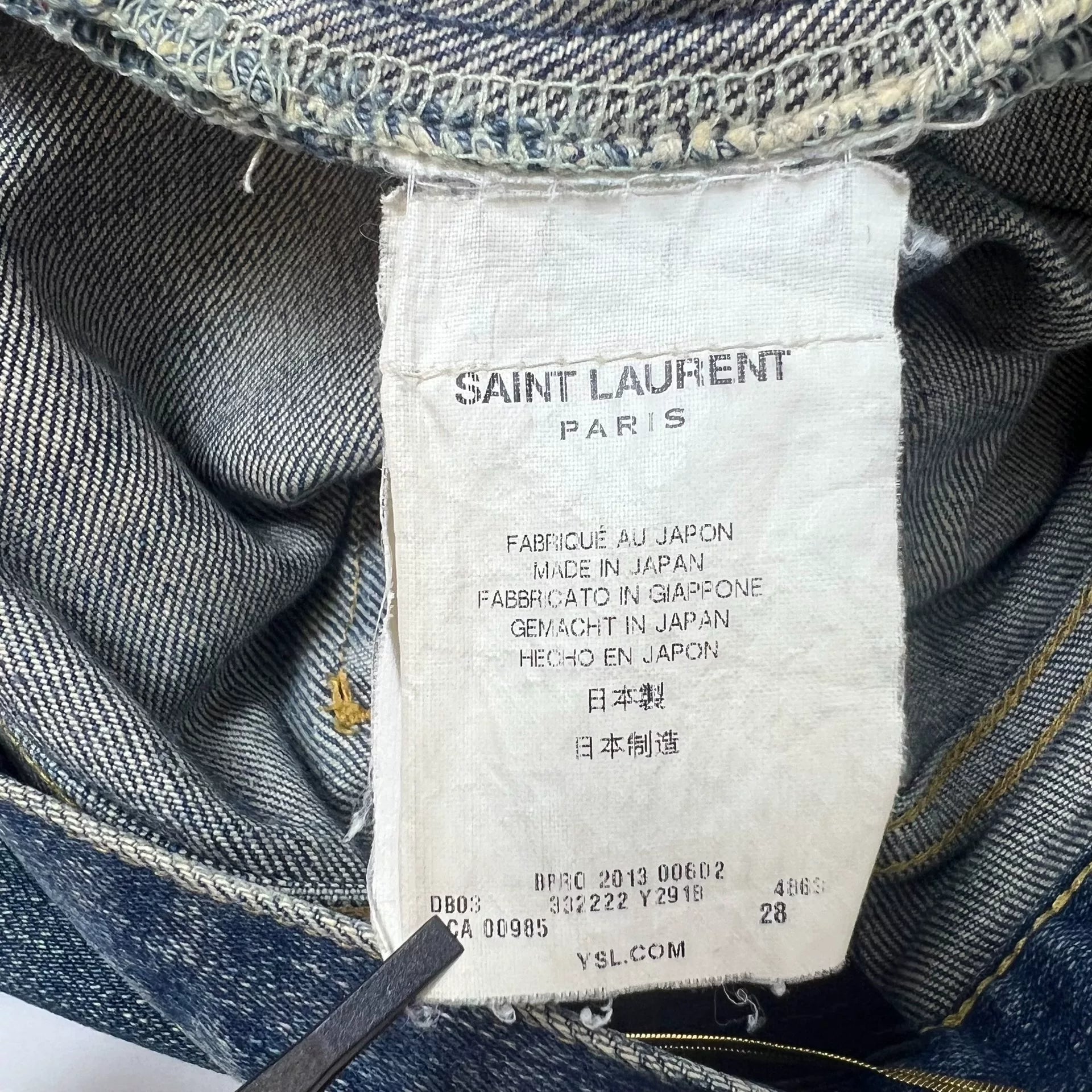 Saint Laurent 13fw D01 Navy Jeans