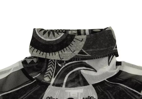 Jean Paul Gaultier Vintage Black Robot Mesh Top