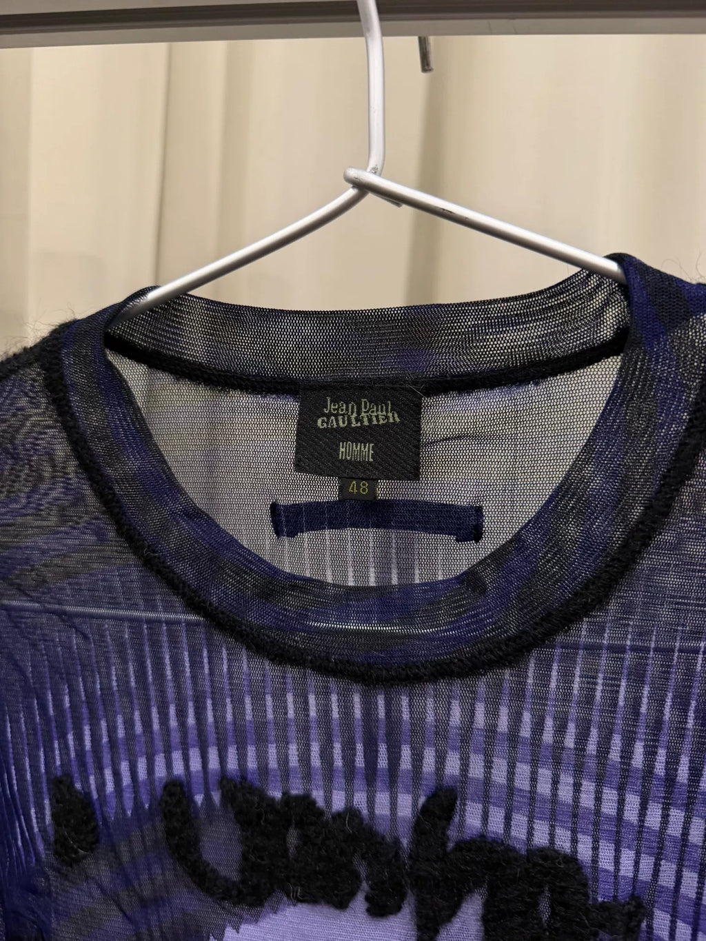 Jean Paul Gaultier portrait mesh long-sleeve