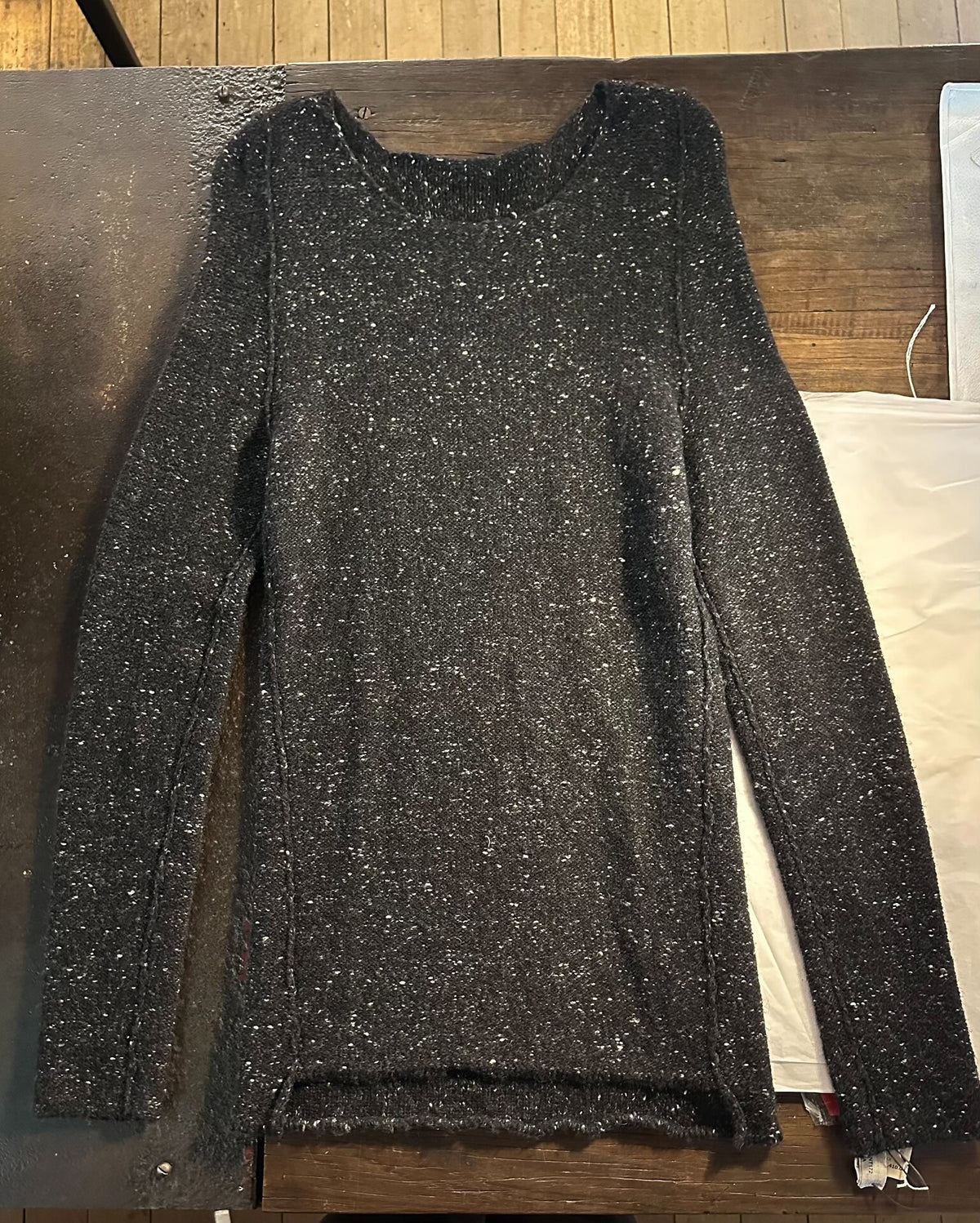 M.A+ FW15 Carbon Grey Crew Neck Camel Hair SizeM Sweater