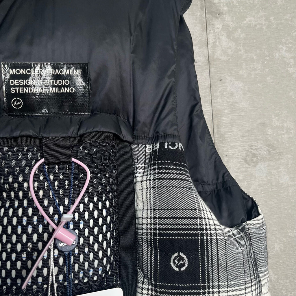 MONCLER x FRGMT Hiroshi Fujiwara Collaboration Plaid Patchwork Vest