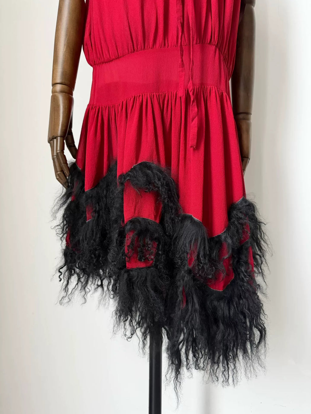 Jean Paul Gaultier Runway Fuzzy Silk Dress
