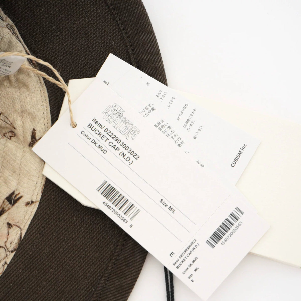 VISVIM I.C.T BUCKET CAP (N.D) Natural Mud-Dyed Bucket Hat