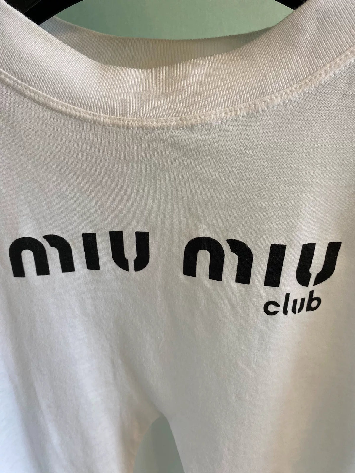 Miu Miu Letter Logo Short Sleeve T-Shirt