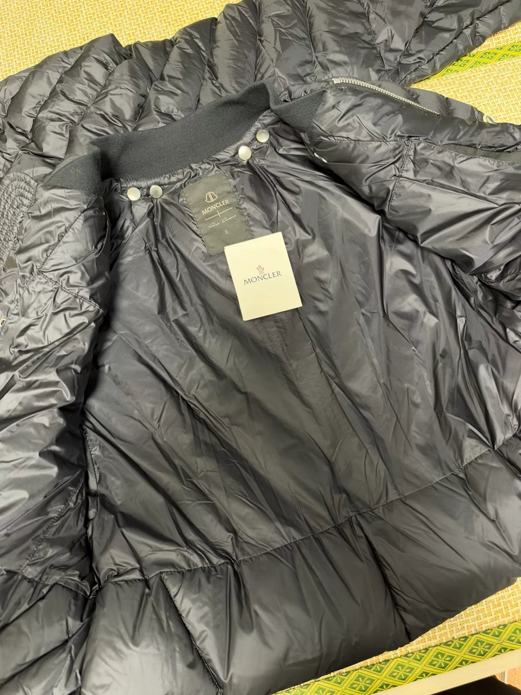 Moncler × Rick Owens Black Ray Scarf Down Jacket