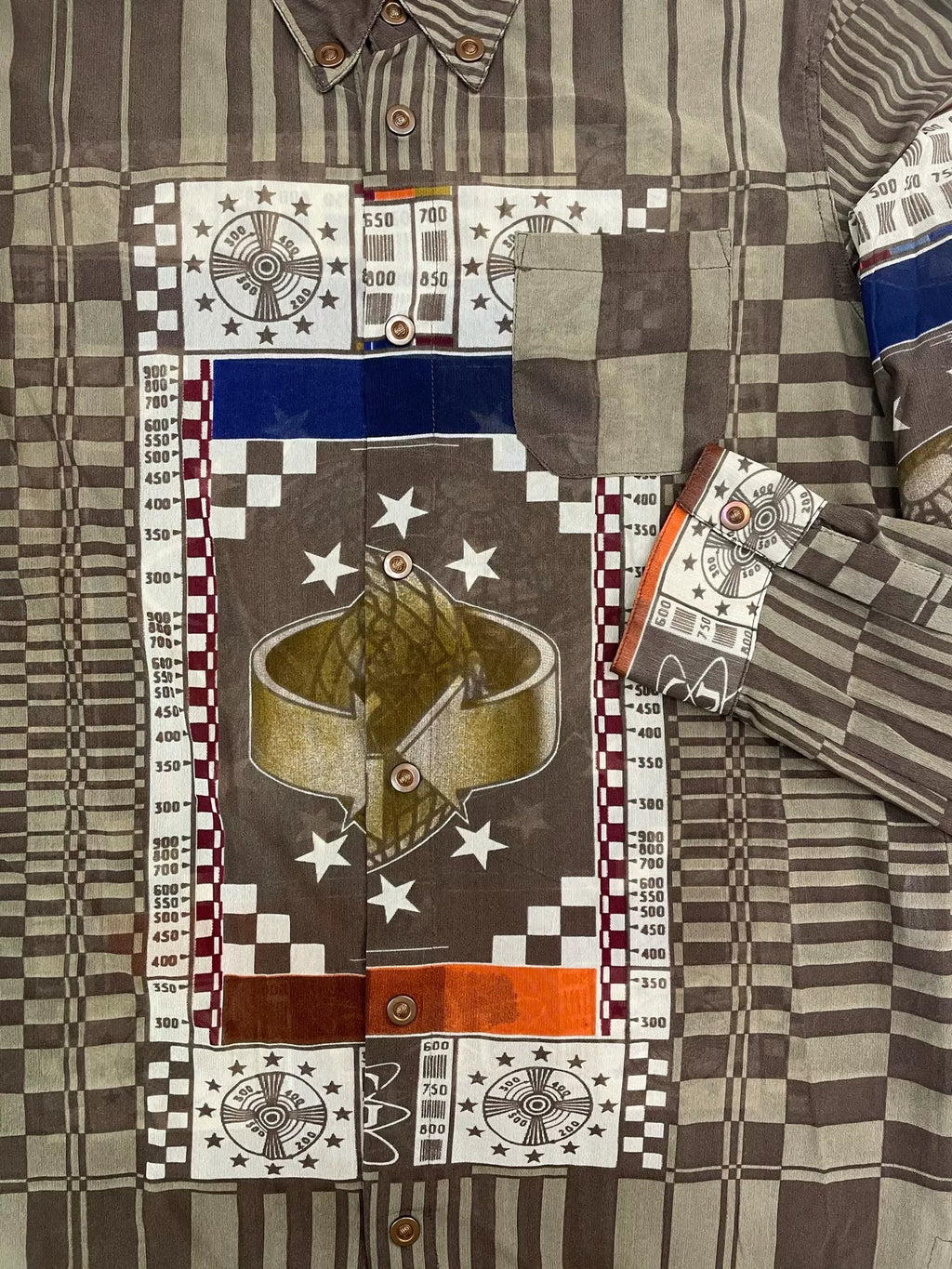 1995 Spring/Summer Jean Paul Gaultier TV Signal Test Cyber Mesh Shirt