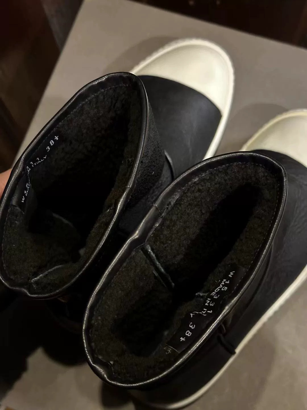 Rick Owens FW15 Boat Black Boots