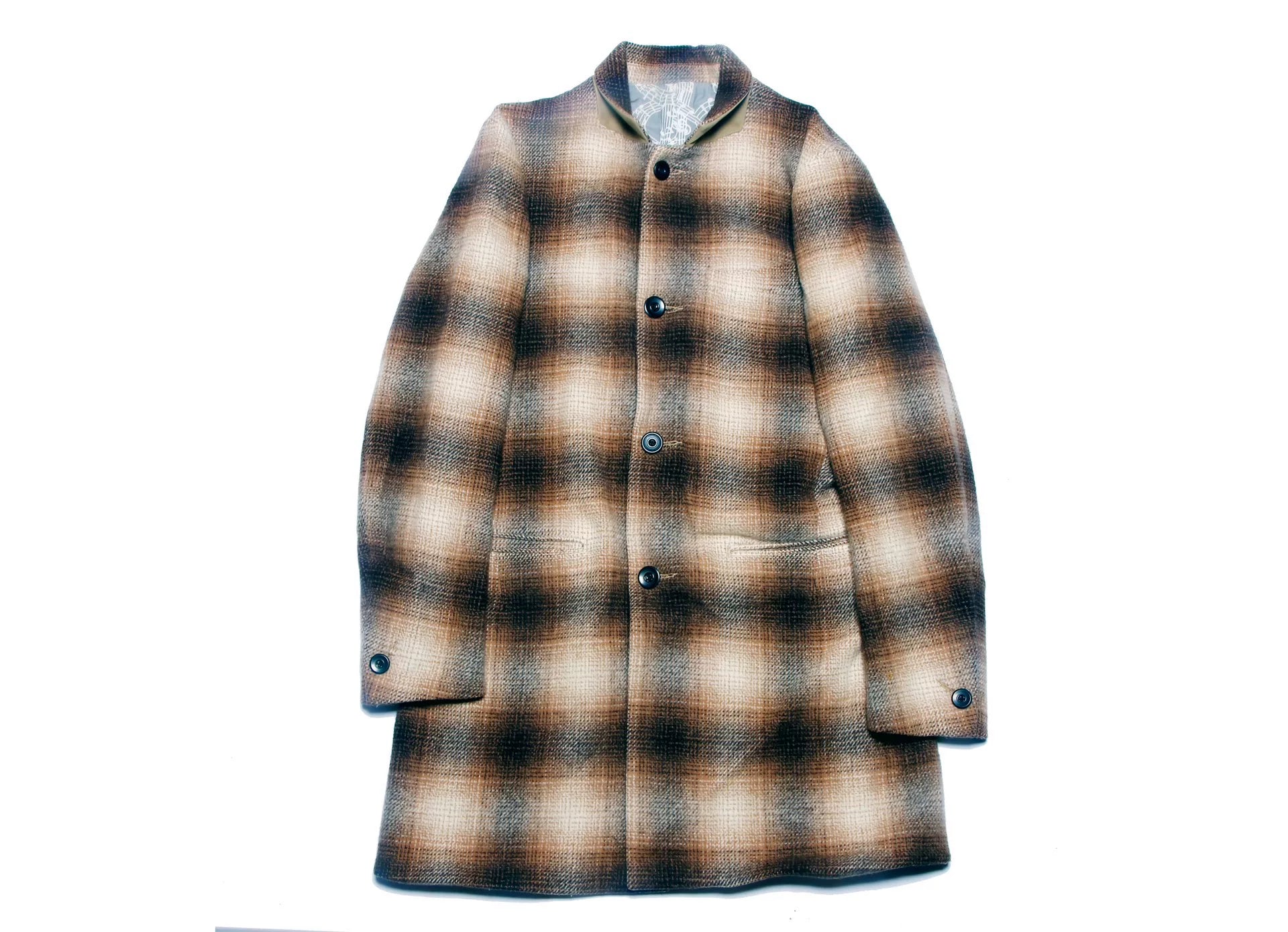 Number (n)ine 2014 20fw14 Plaid Lapel Wool Coat
