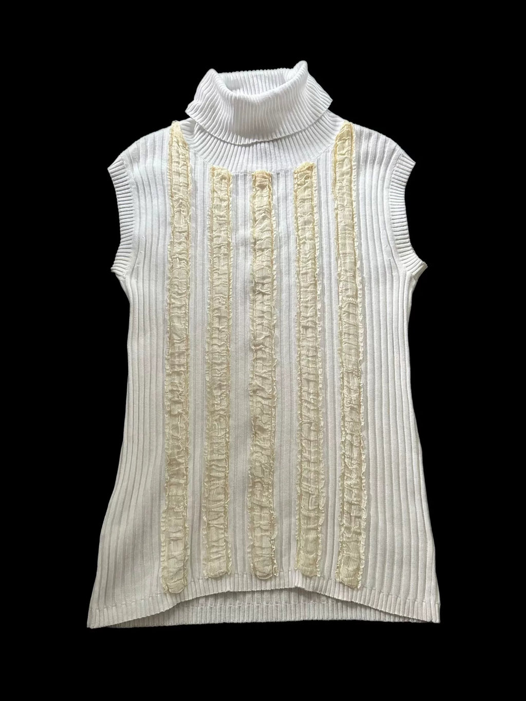 Jean Paul Gaultier Vintage Cut Lace Knit Vest