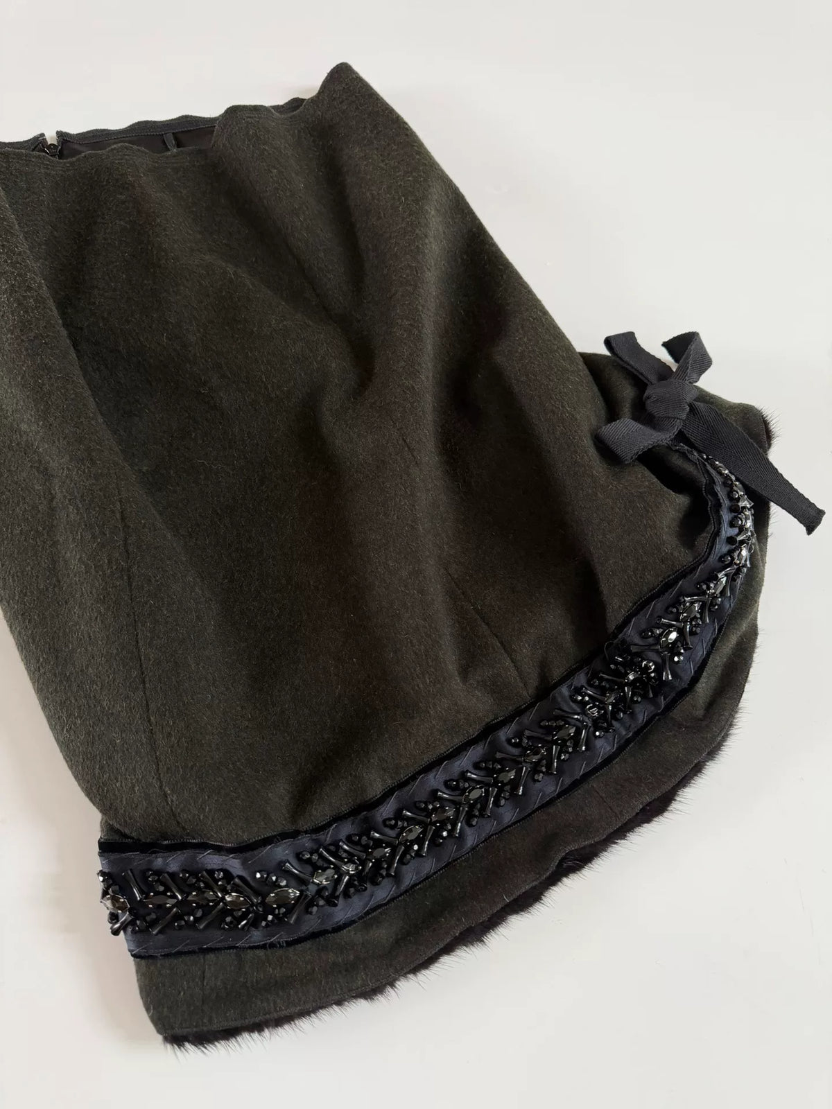 Prada vintage first-cut wool skirt