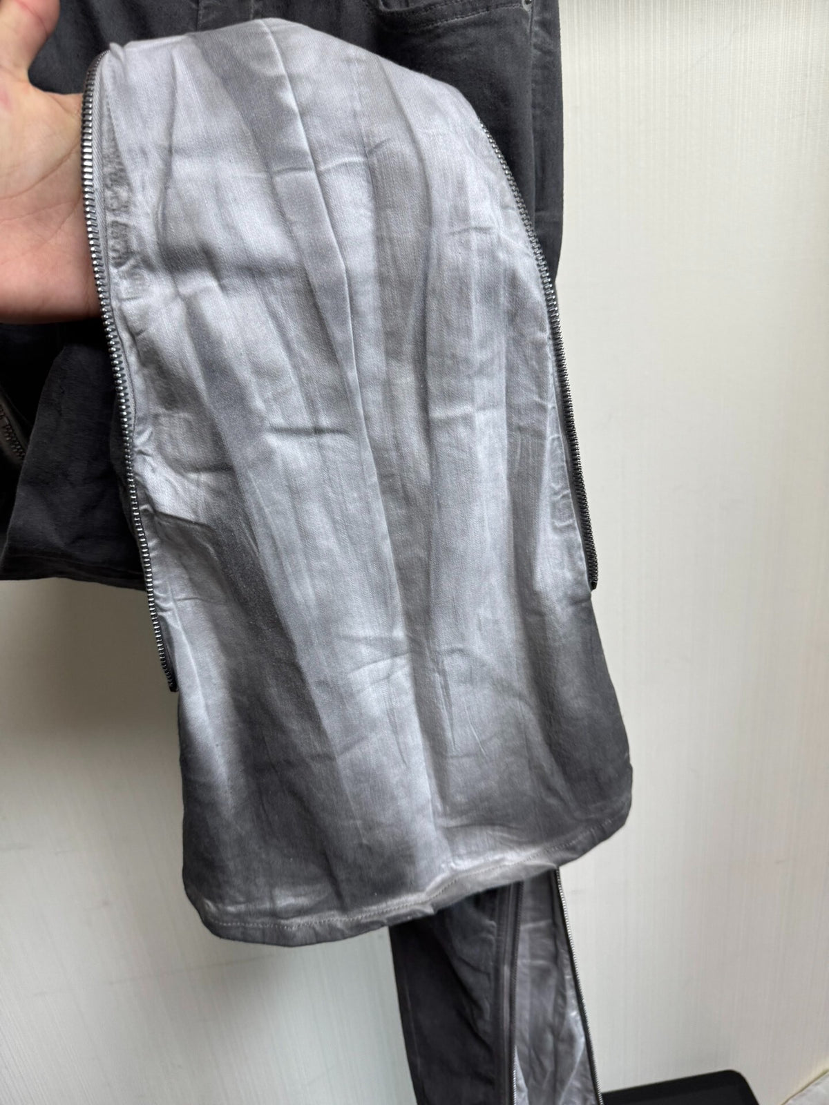 Rick Owens washed banana zipper jeans