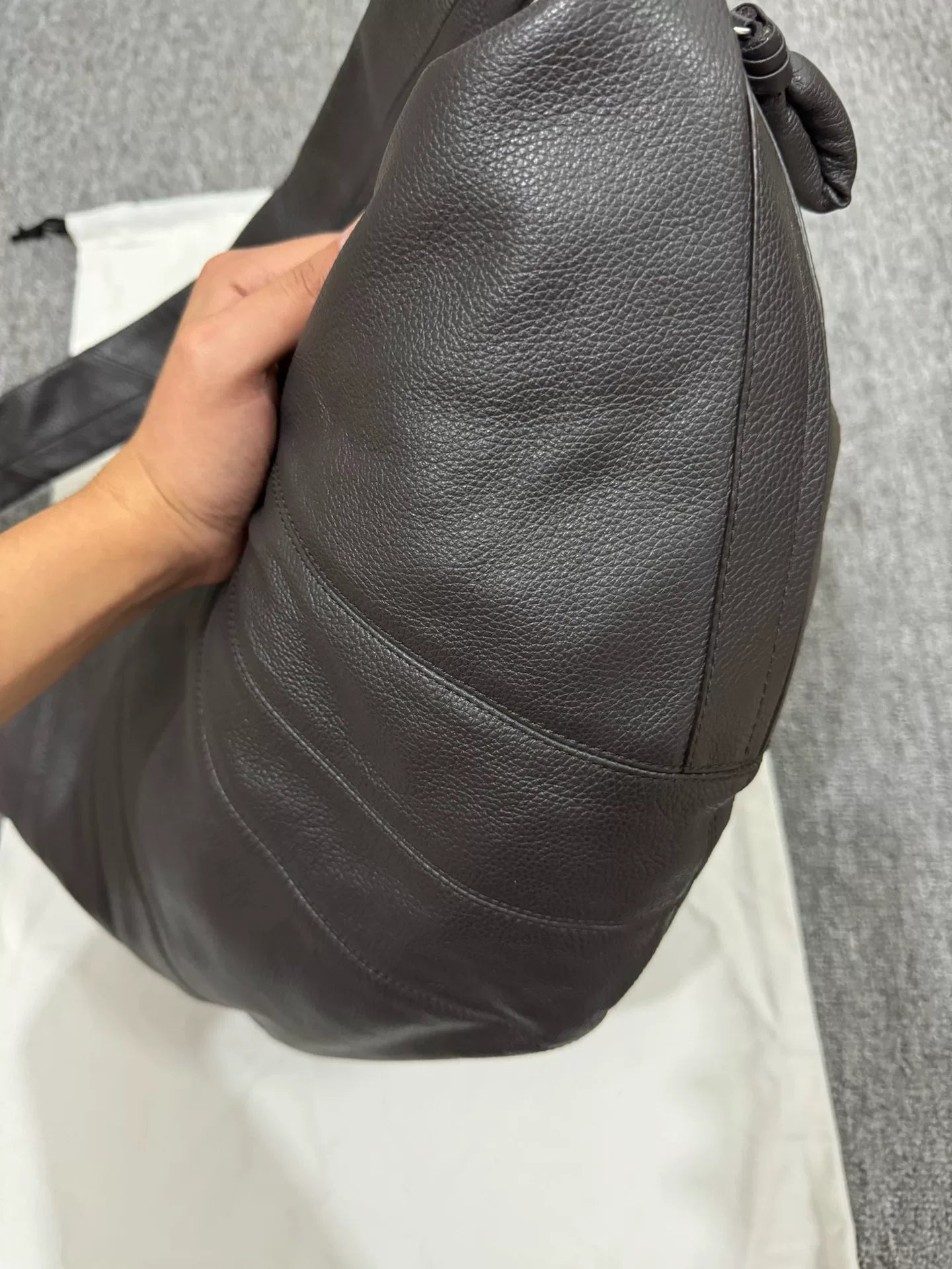 LEMAIRE Croissant Bag In Leather | Black