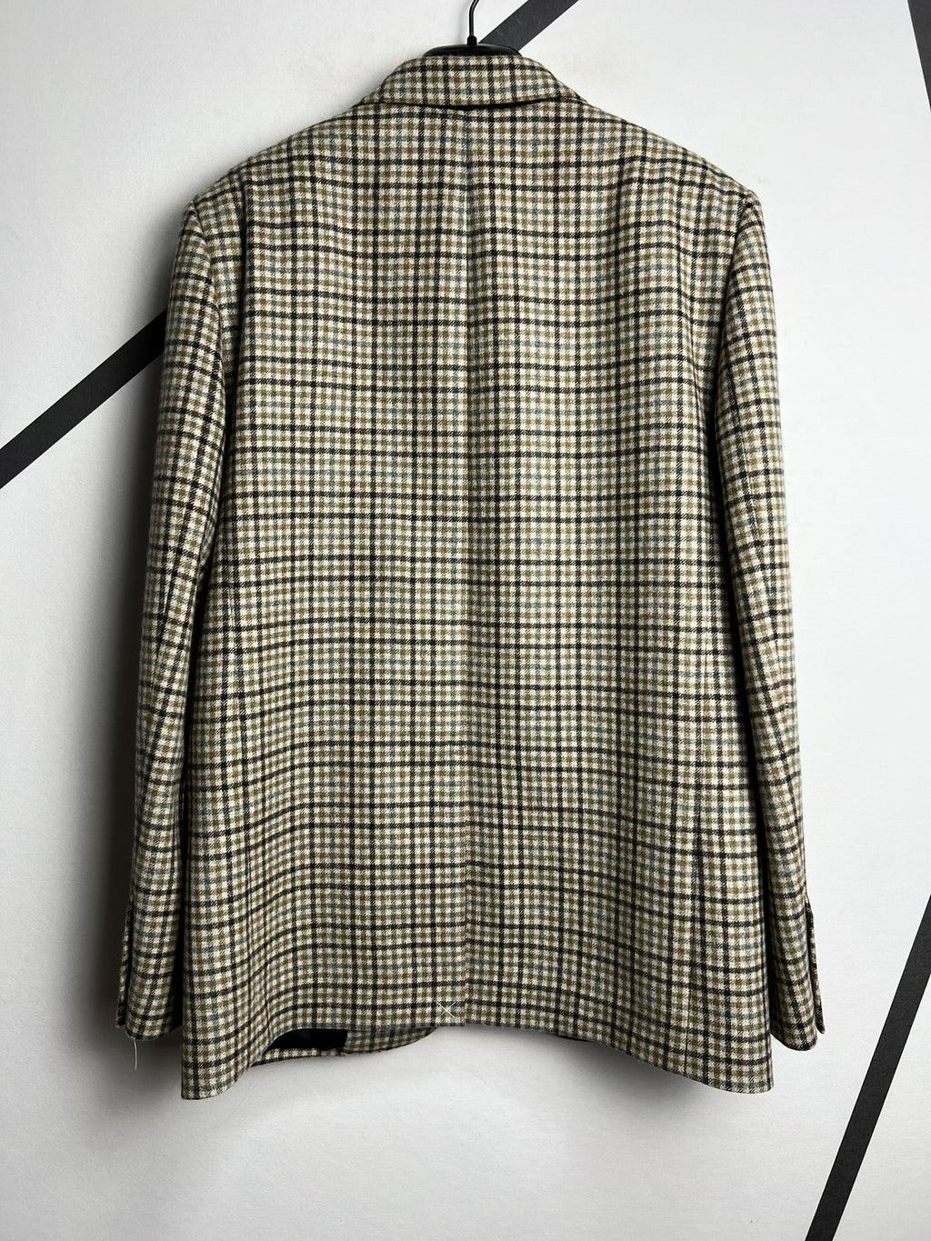Celine AW22 Prince of Wales Check Goat Cashmere Wool Blazer