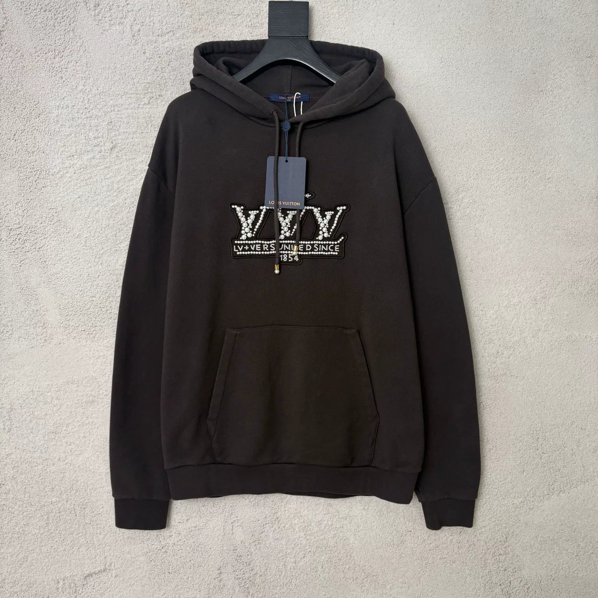 Louis Vuitton LV SS25 Rhinestone Logo Hoodie