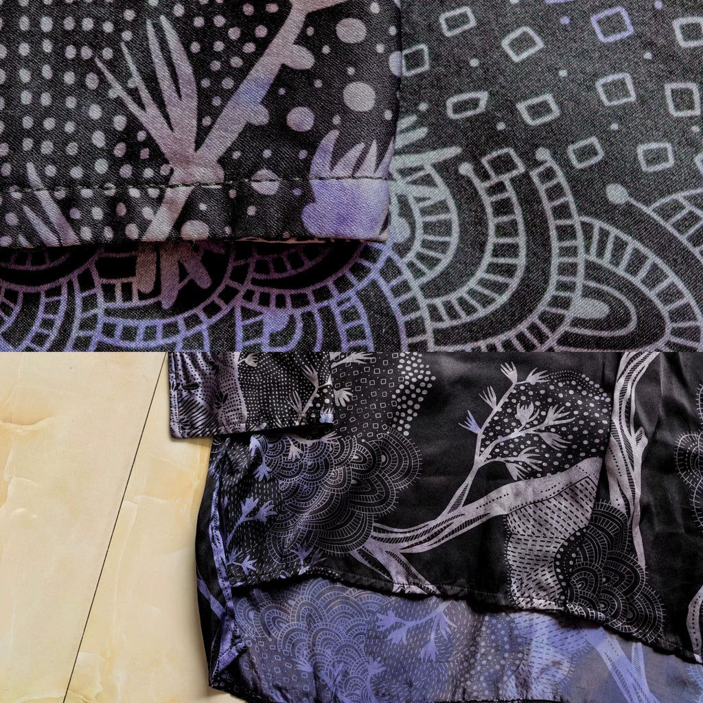 geoffrey b small Silver Banyan Special Purple Dye Silk Shirt