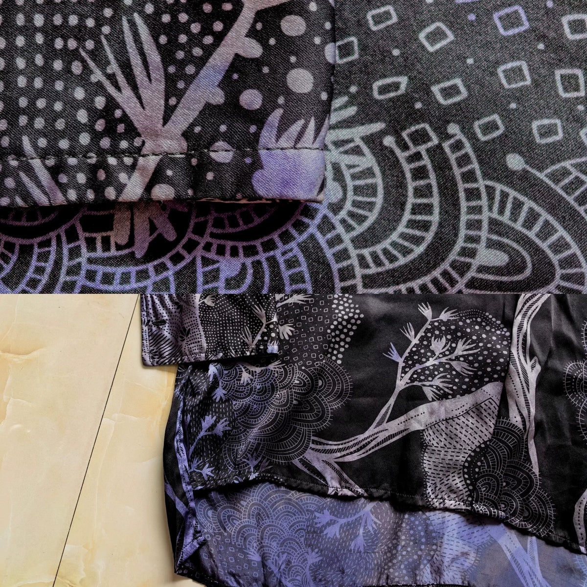 geoffrey b small Silver Banyan Special Purple Dye Silk Shirt