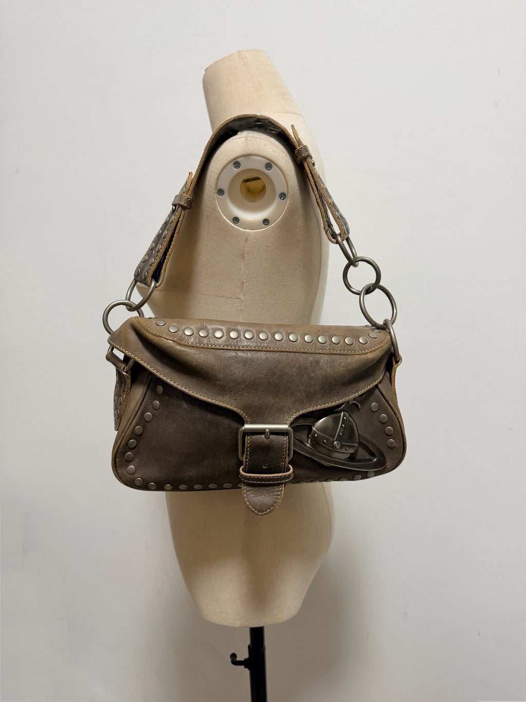 Vivienne Westwood "Queen Mother" Biker Rivet Bag