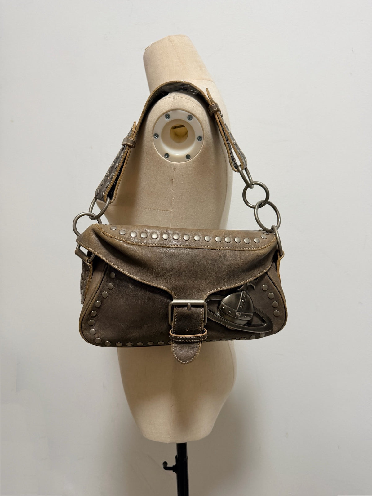 Vivienne Westwood "Queen Mother" Biker Rivet Bag