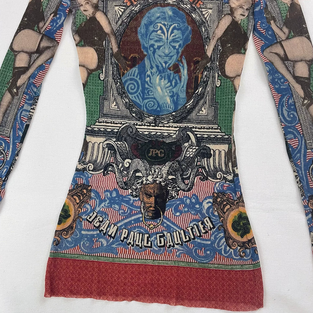 1995 Spring/Summer Jean Paul Gaultier Cabaret Dancer Mesh T-Shirt
