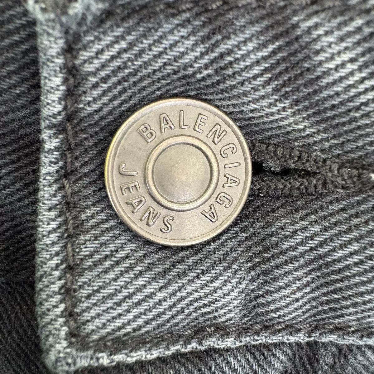 Balenciaga Washed Distressed Patched Denim Pants