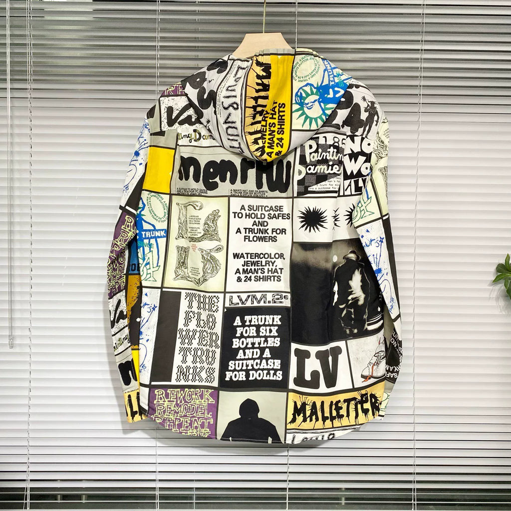 Louis Vuitton Long Sleeve Shirt Hooded Single-Breasted Silk Jacket