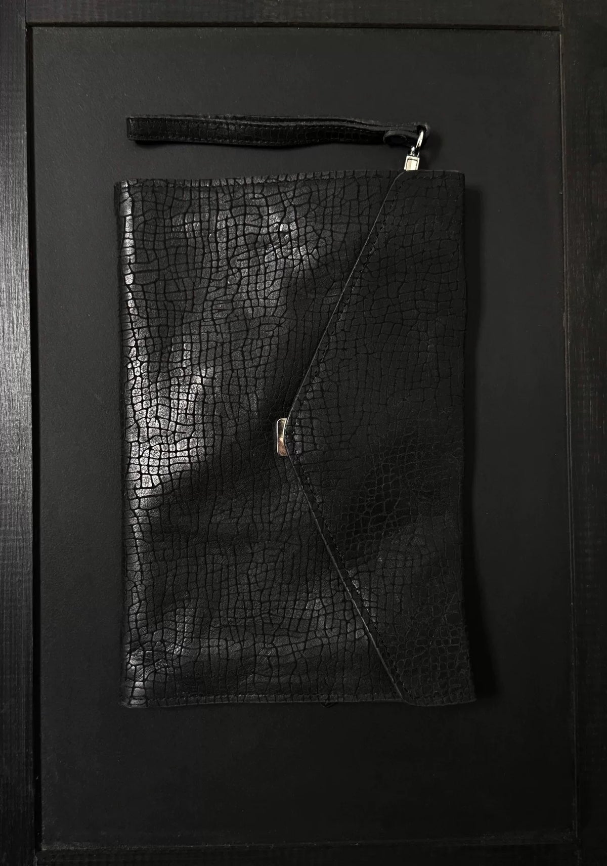 Prada 2000s Cracked Lambskin Clutch Bag