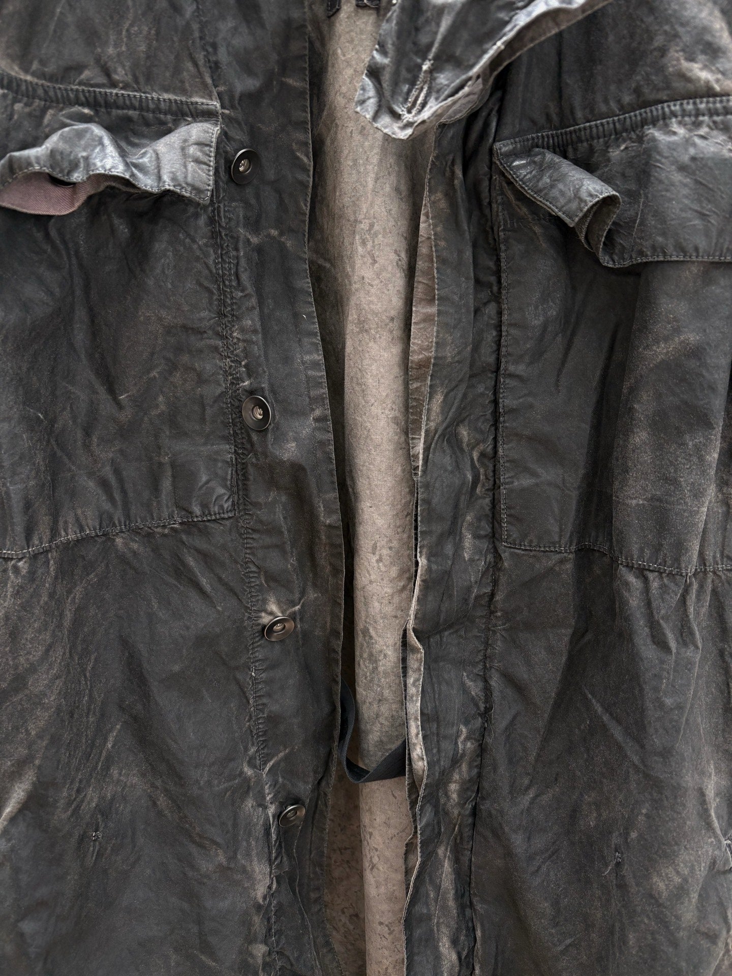 Rick Owens Early Dirty-Dye Distressed Vest
