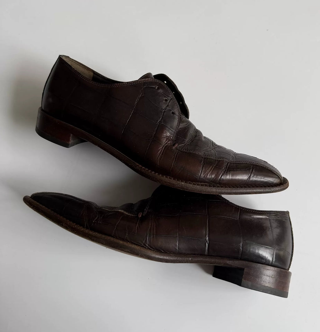Miu Miu 2000s Pointed-Toe Leather Flats