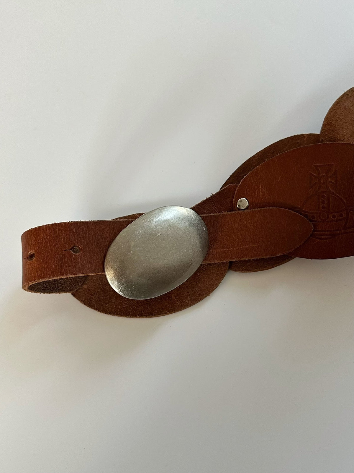 Vintage Vivienne Westwood interlocking orb logo belt