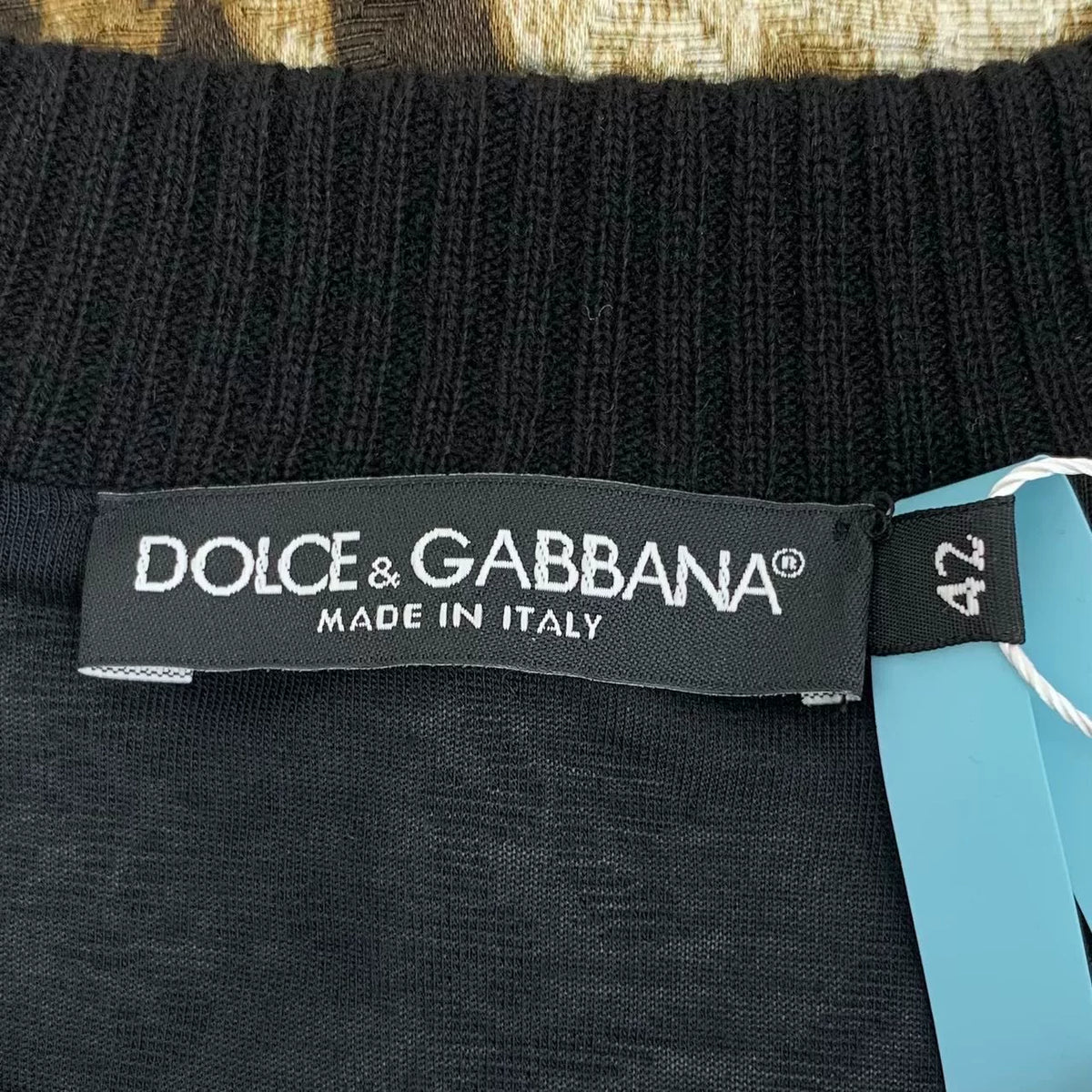 Dolce & Black Leopard Print Crew Neck Sweater
