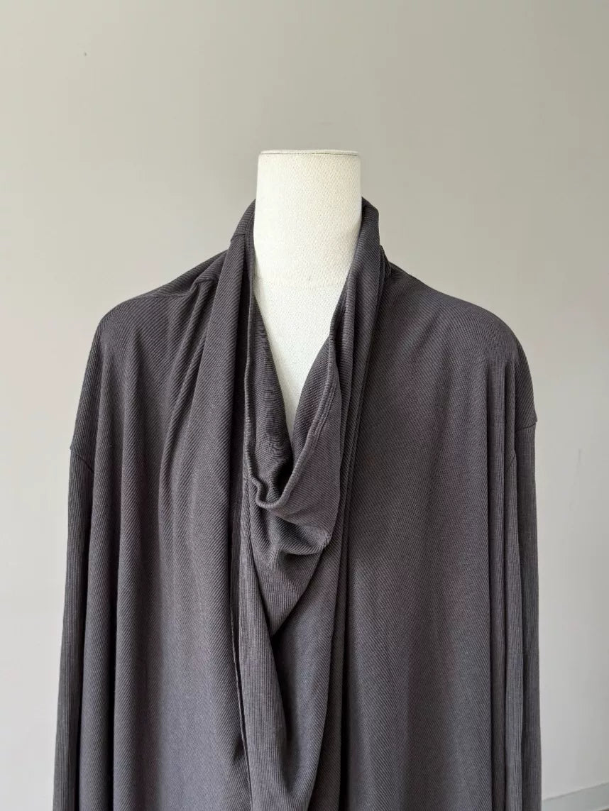 Julius FW22 Draped Split Long-Sleeve Cardigan