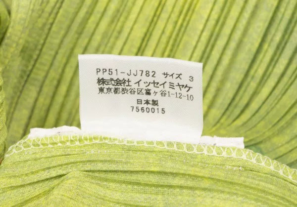 Issey Miyake Vintage Green Floral Pleated Top