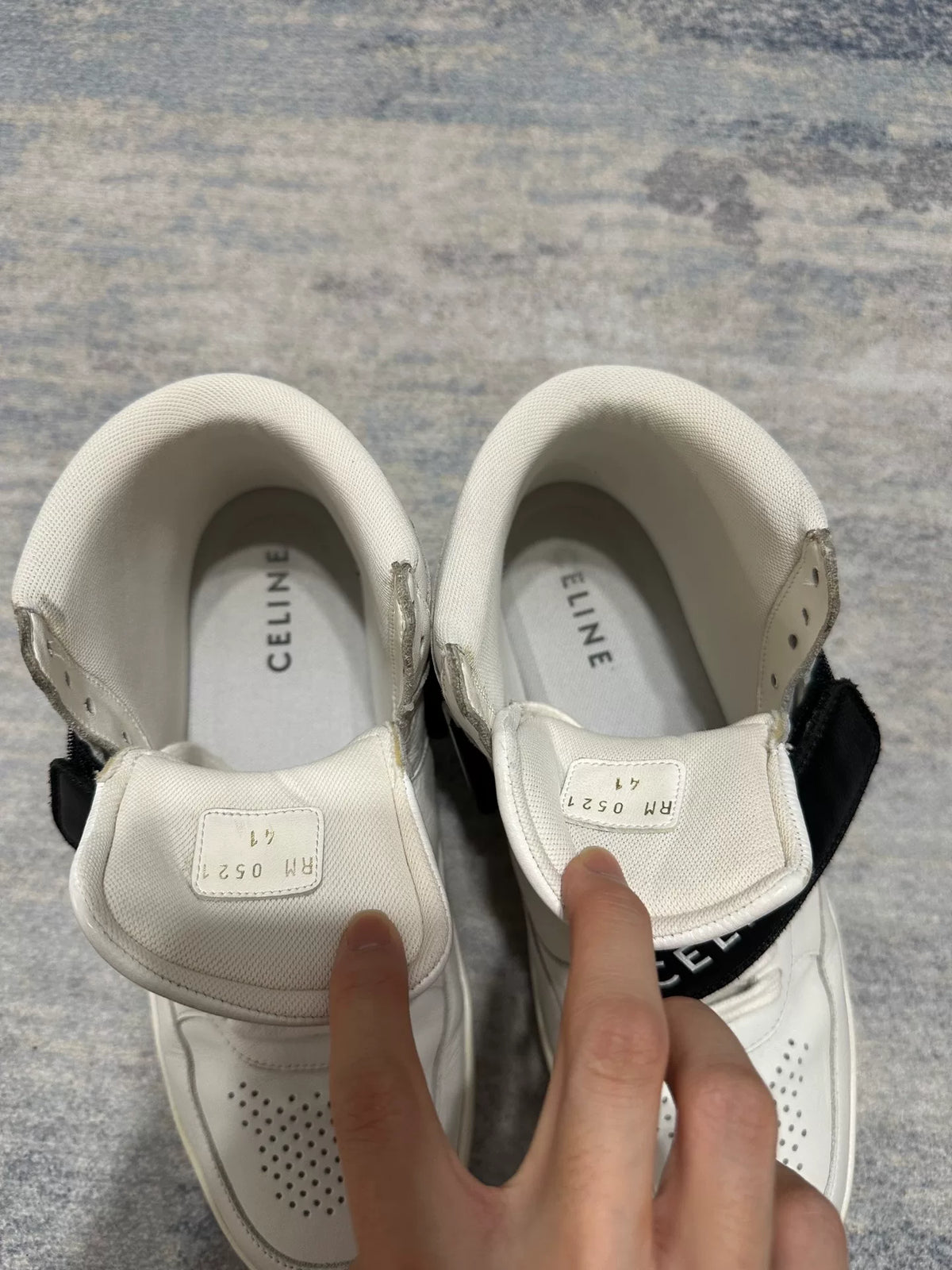 Celine Ct-03 Leather High-Top Sneakers