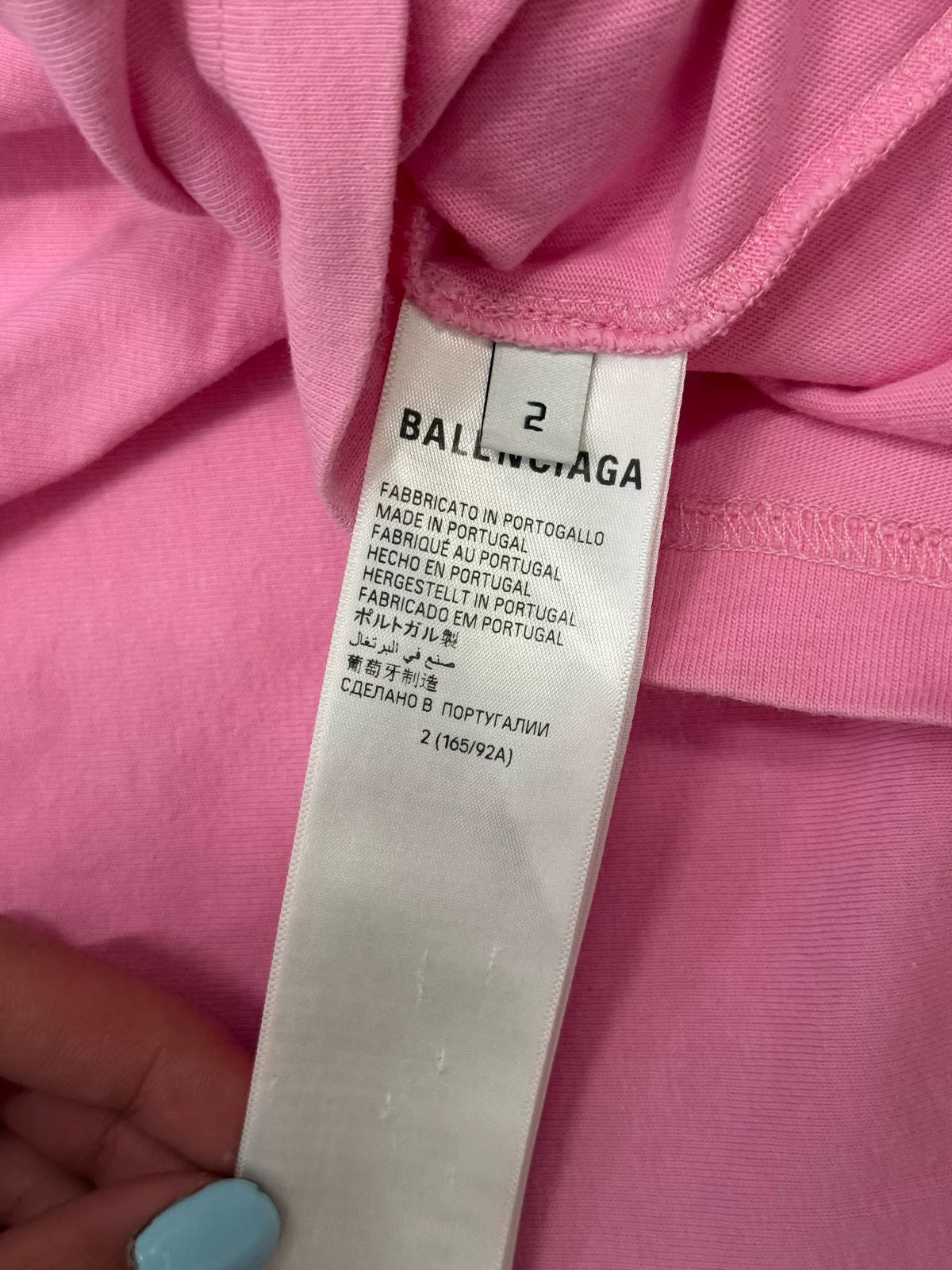 Balenciaga Paris Pink Disaster Flame Print Short-Sleeve T-Shirt