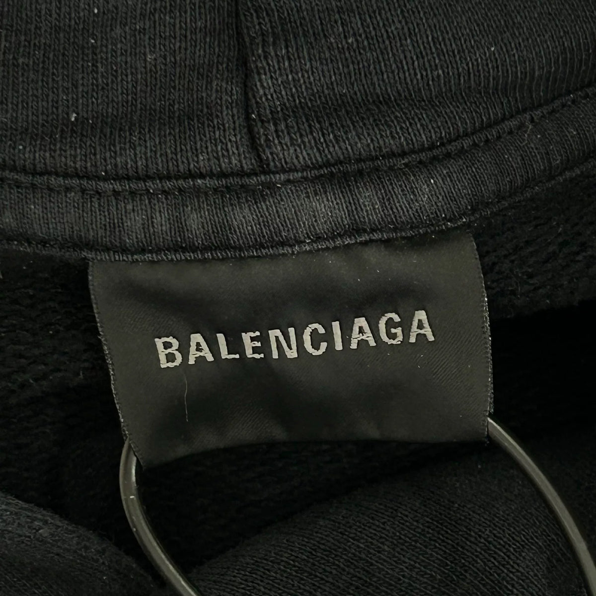 Balenciaga FW25 Black Tape-Letter Hooded Sweater