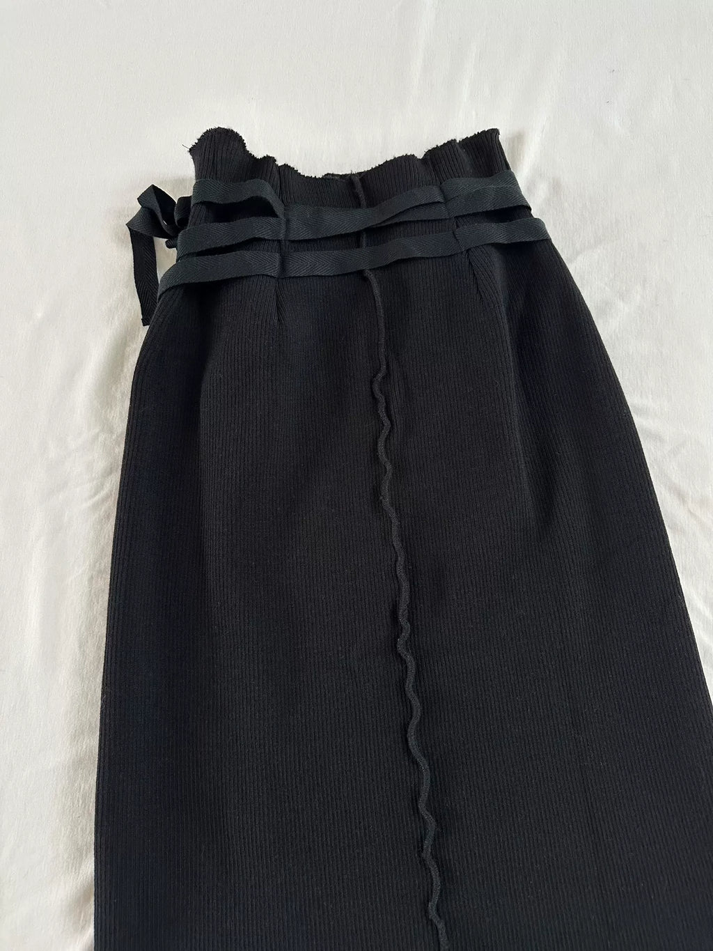 Comme Des Garcons Rei Kawakubo 1992 Tricot line Wool Skirt