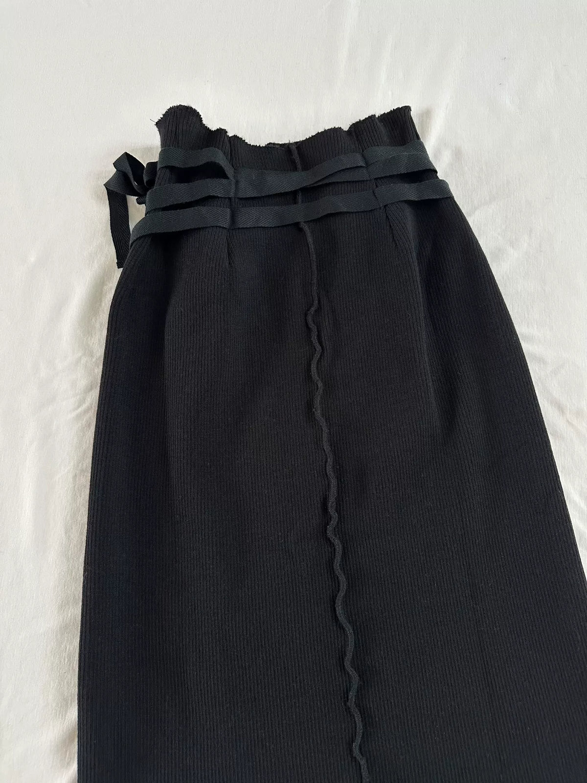Comme Des Garcons Rei Kawakubo 1992 Tricot line Wool Skirt