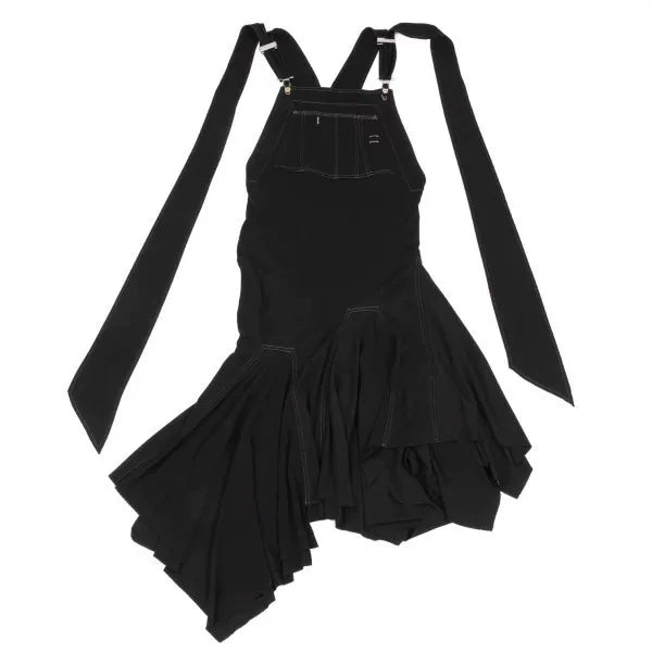 Jean Paul Gaultier Vintage Black Denim Mermaid Pinafore Dress