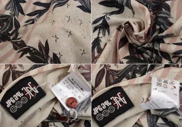 Jean Paul Gaultier Vintage Beige Portrait Print Cardigan