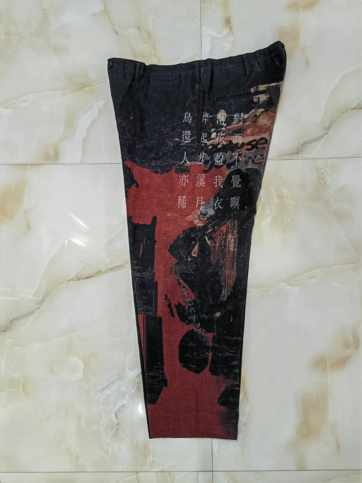 Yohji Yamamoto 20AW Li Bai Poetry Dictionary Long Pants