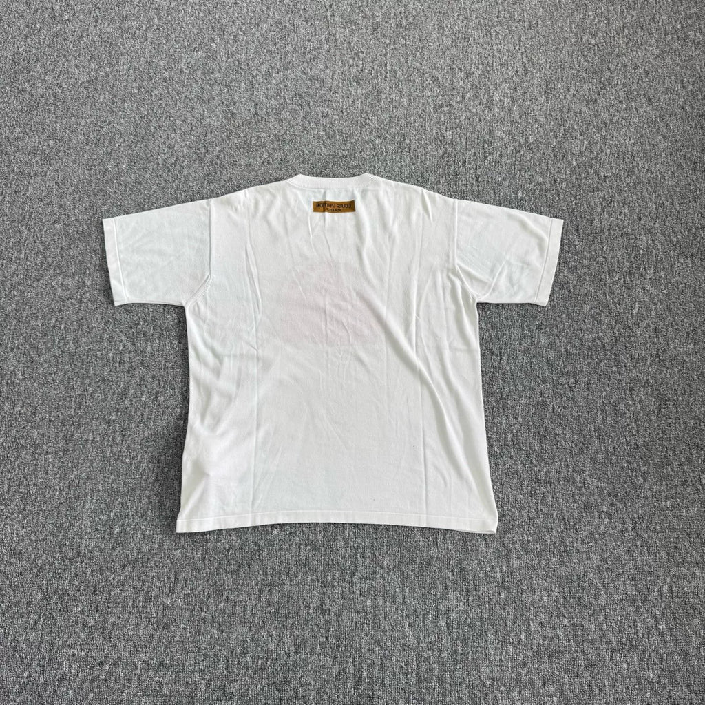 Louis Vuitton White Monogram Letter Short Sleeve Top