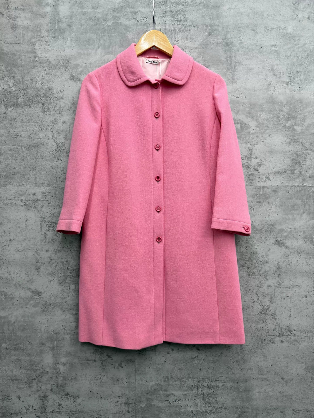MIUMIU Pink Wool Coat