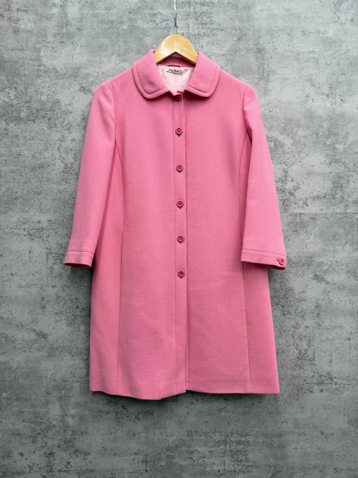 MIUMIU Pink Wool Coat